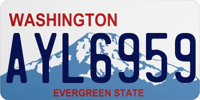 WA license plate AYL6959