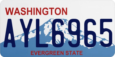 WA license plate AYL6965