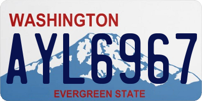 WA license plate AYL6967