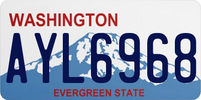 WA license plate AYL6968