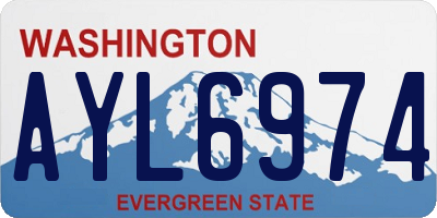 WA license plate AYL6974