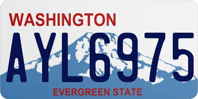WA license plate AYL6975