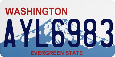 WA license plate AYL6983