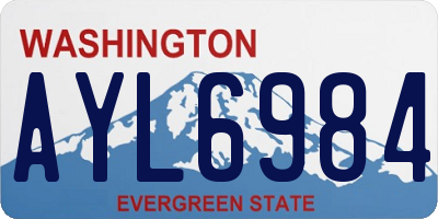 WA license plate AYL6984