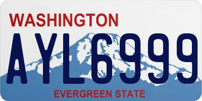 WA license plate AYL6999