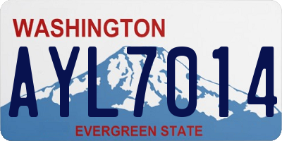WA license plate AYL7014