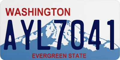 WA license plate AYL7041