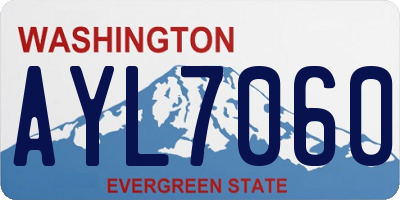 WA license plate AYL7060
