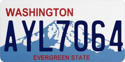 WA license plate AYL7064