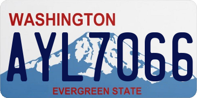 WA license plate AYL7066