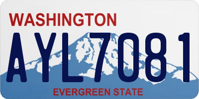 WA license plate AYL7081