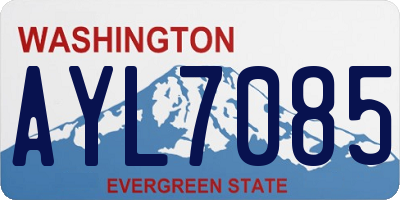 WA license plate AYL7085