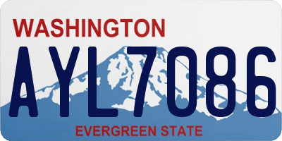 WA license plate AYL7086