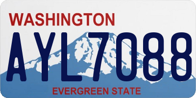 WA license plate AYL7088