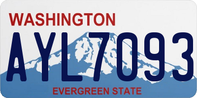 WA license plate AYL7093