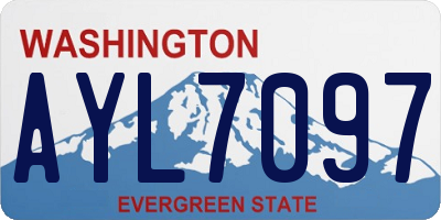 WA license plate AYL7097