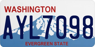 WA license plate AYL7098