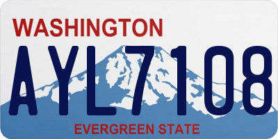 WA license plate AYL7108