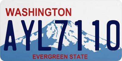 WA license plate AYL7110