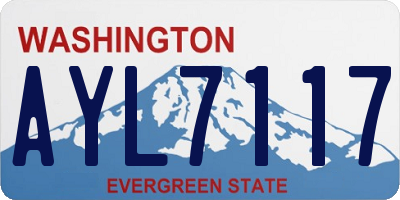 WA license plate AYL7117