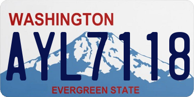 WA license plate AYL7118