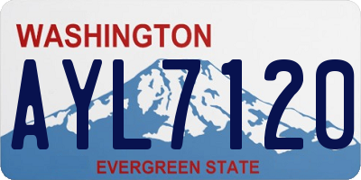 WA license plate AYL7120