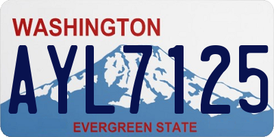 WA license plate AYL7125