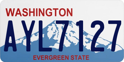 WA license plate AYL7127