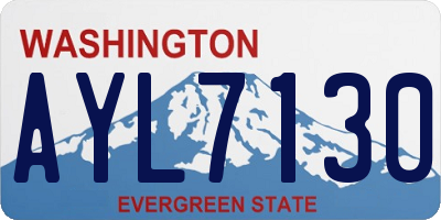 WA license plate AYL7130