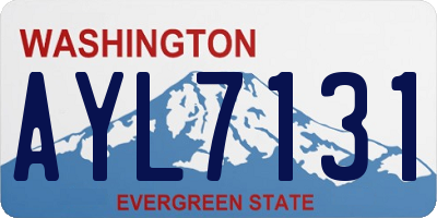 WA license plate AYL7131