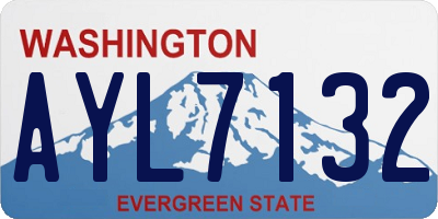 WA license plate AYL7132