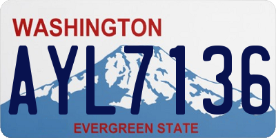 WA license plate AYL7136