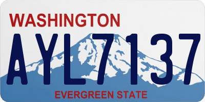 WA license plate AYL7137