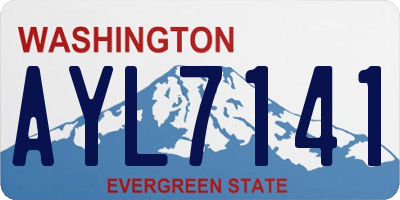 WA license plate AYL7141