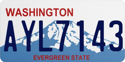 WA license plate AYL7143