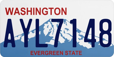 WA license plate AYL7148