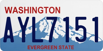 WA license plate AYL7151