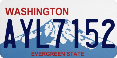 WA license plate AYL7152