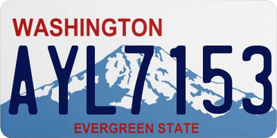 WA license plate AYL7153