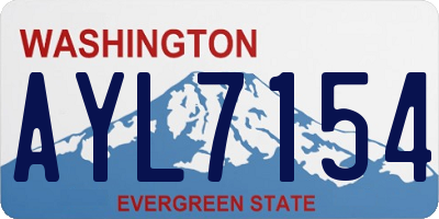 WA license plate AYL7154
