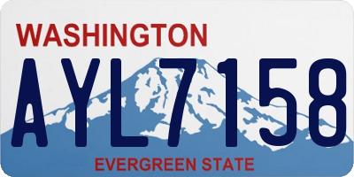 WA license plate AYL7158