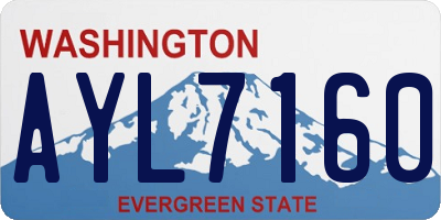 WA license plate AYL7160