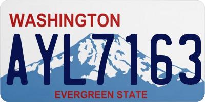 WA license plate AYL7163