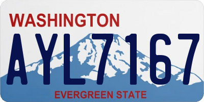 WA license plate AYL7167