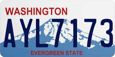 WA license plate AYL7173