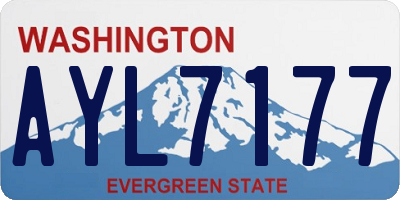 WA license plate AYL7177