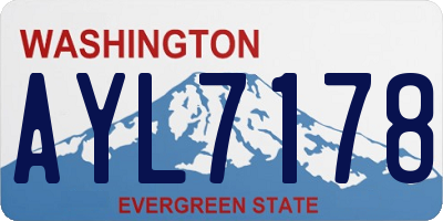 WA license plate AYL7178
