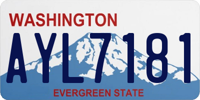 WA license plate AYL7181