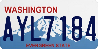 WA license plate AYL7184