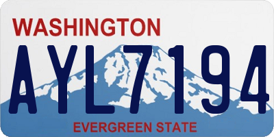 WA license plate AYL7194